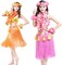 Hawaiian Leis set,Thickened Artificial Flower Luau Necklace Bracelet Headband Garland Lei Set for Tropical Beach Theme Party Decoration Costume Supplies (Blue)